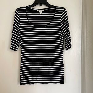 White House Black Market black and white striped top.
